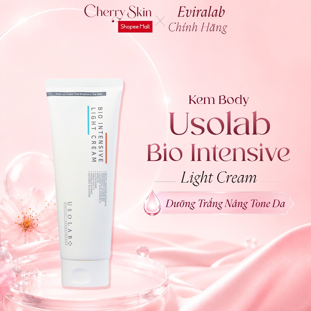 Kem BODY trắng da USOLAB Bio Intensive Light Cream 250ml - Giúp dưỡng trắng nâng tone da