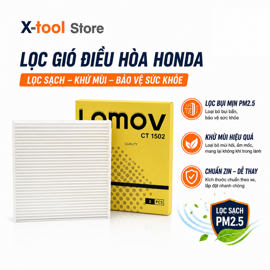 Lọc Gió Điều Hòa Honda City 2013–2020, Brio, Jazz, HR-V, Acura CDX 2016–Nay (Mã 80292TF0G01)