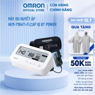 (Dòng mới 2026 - Kèm Adapter) Máy Đo Huyết Áp Bluetooth Phát Hiện Rung Nhĩ OMRON IQ BT Power HEM-7194T1-FLCAP