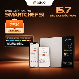 Cân Nhà Bếp Thông Minh Ajido SmartChef S1 – Cân Thực Phẩm Bluetooth, Chính Xác 1g, Tải Trọng 5kg, Theo Dõi Dinh Dưỡng