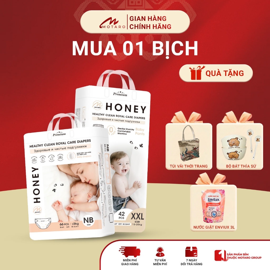 [HONEY PREMIUM] COMBO 1 Bịch Honey Premium Tơ Tằm Chính Hãng Cho Bé