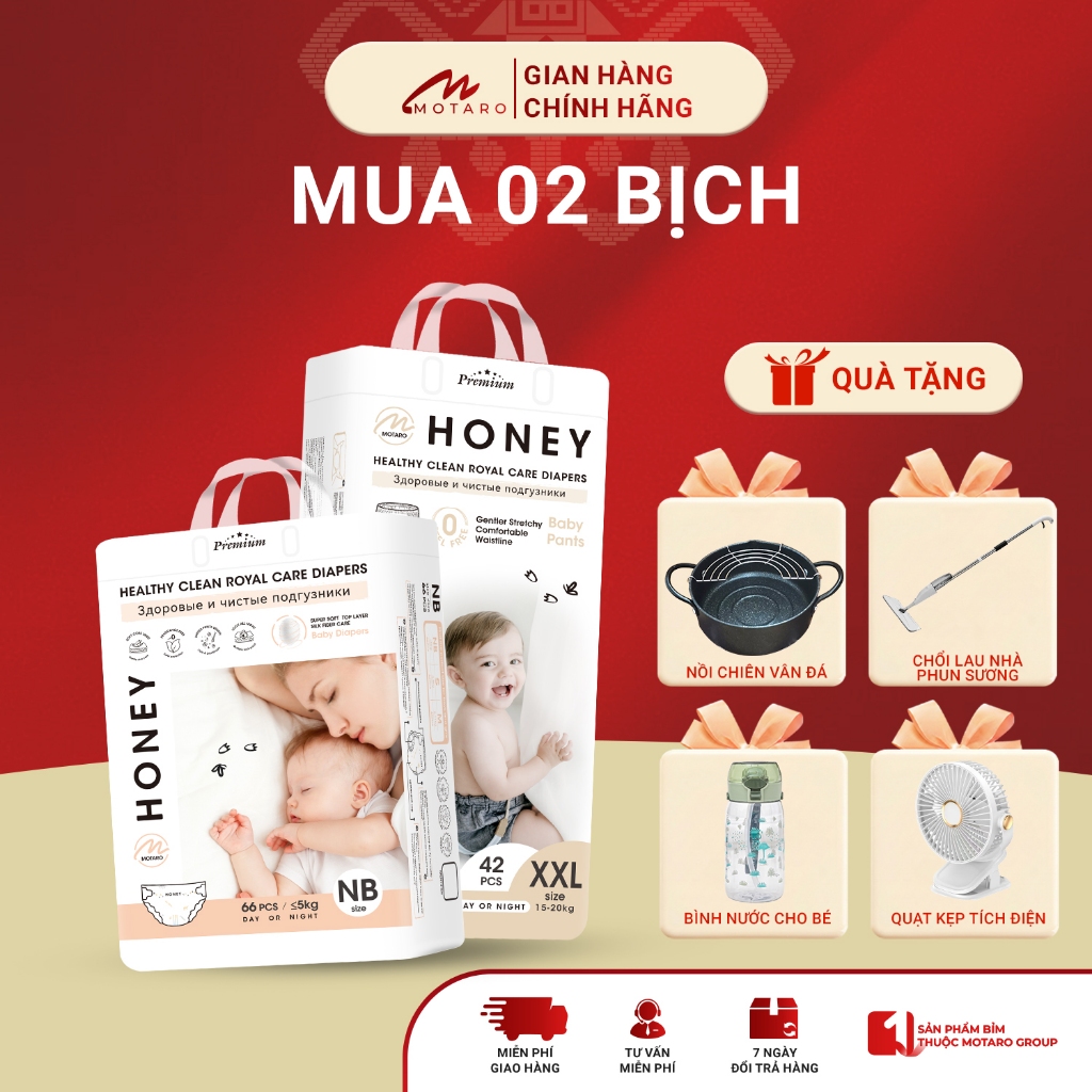 [HONEY PREMIUM] COMBO 2 Bịch Honey Premium Tơ Tằm Chính Hãng Cho Bé