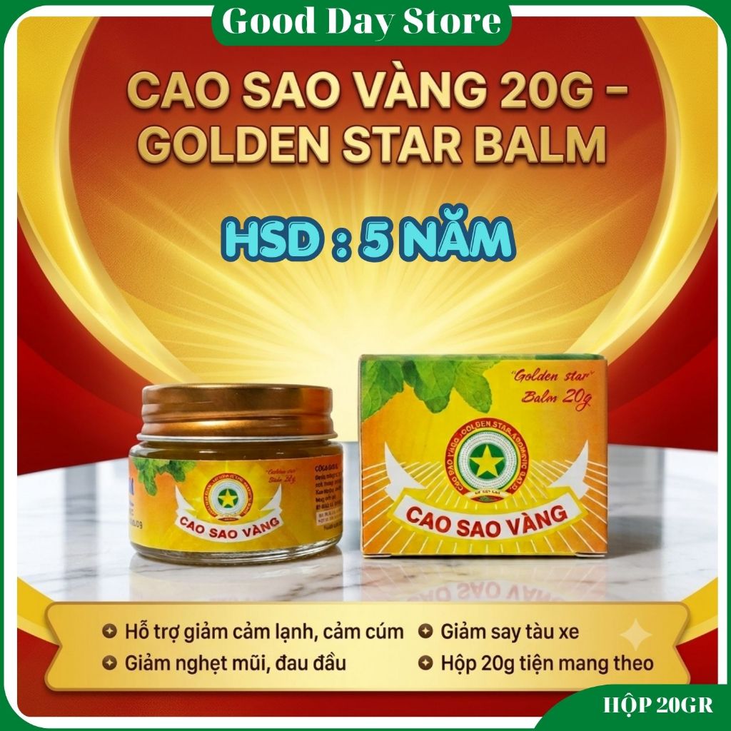 Cao sao vàng 20g ,Dầu cù là 20gram Dược TW3 Đà Nẵng - Hạn sử dụng 5 năm