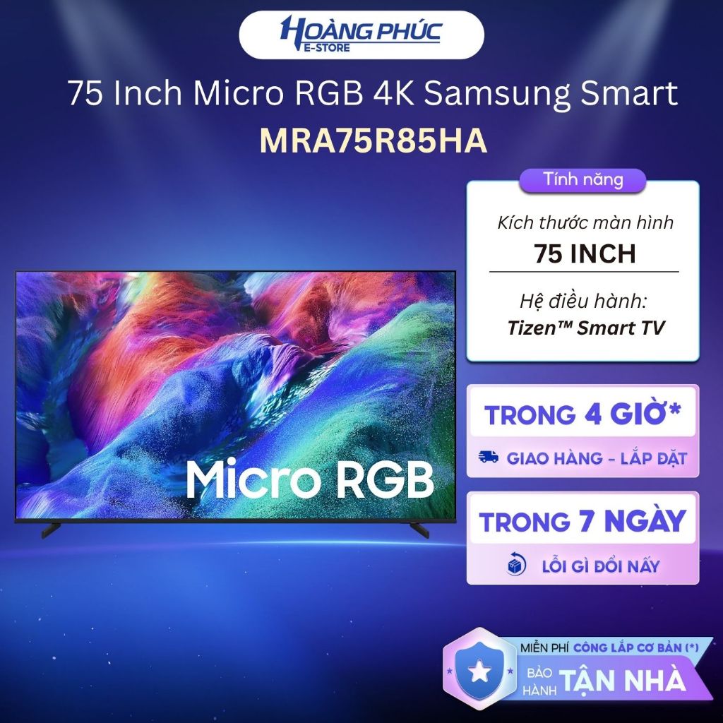 Smart Tivi Samsung Micro RGB 4K 75 Inch MRA75R85HA || 85 Inch MRA85R85HA {Ship HCM 0Đ}