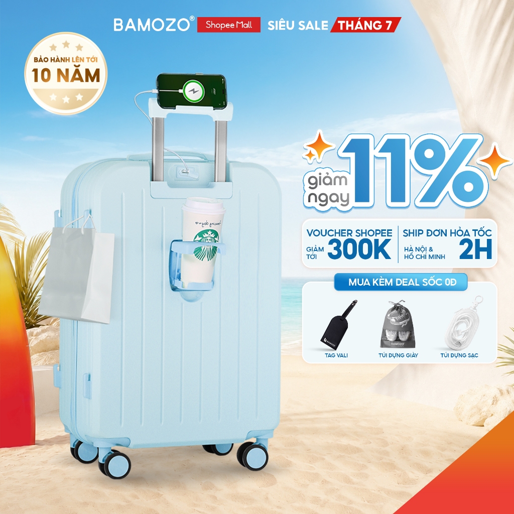 [Hannah Olala x Bamozo] Vali Du Lịch Bamozo 8812 Thời Trang Size 20/24 Cao Cấp_8812