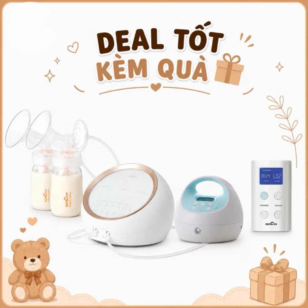Máy hút sữa đôi Spectra 9plus /Spectra dual compact/ Dual S mẫu mới