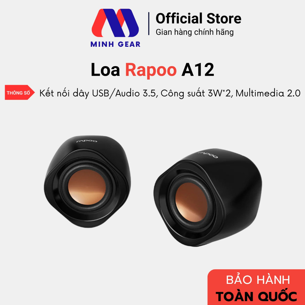 Loa Máy Tính Rapoo A12 (Hàng Chính Hãng)