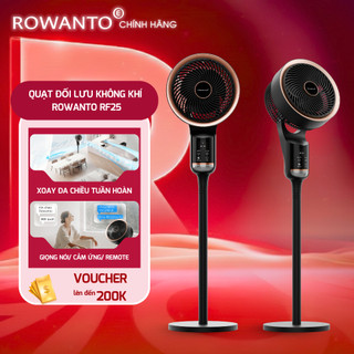 Quạt tuần hoàn không khí điều khiển bằng giọng nói ROWANTO RF25, quạt đối lưu không khí xoay 4 chiều tự động, BH 12 th