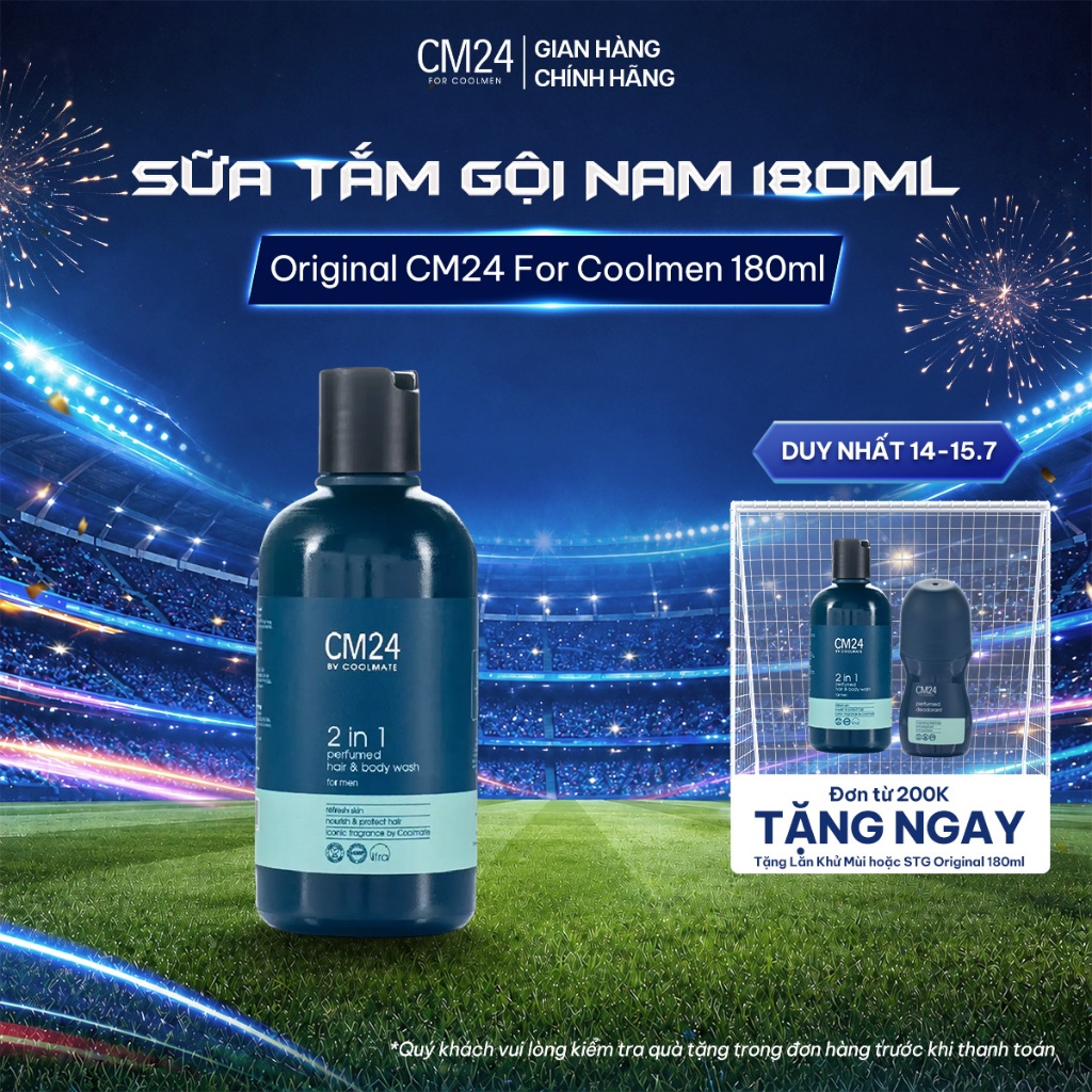 Sữa Tắm Gội Nam CM24 2in1 Sạch Sâu Hương Nước Hoa Nam Tính Thu Hút  Perfumed Hair And Body Wash 180m