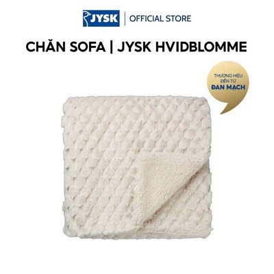 Chăn sofa | JYSK HVIDBLOMME | polyester | trắng | R150xD200cm