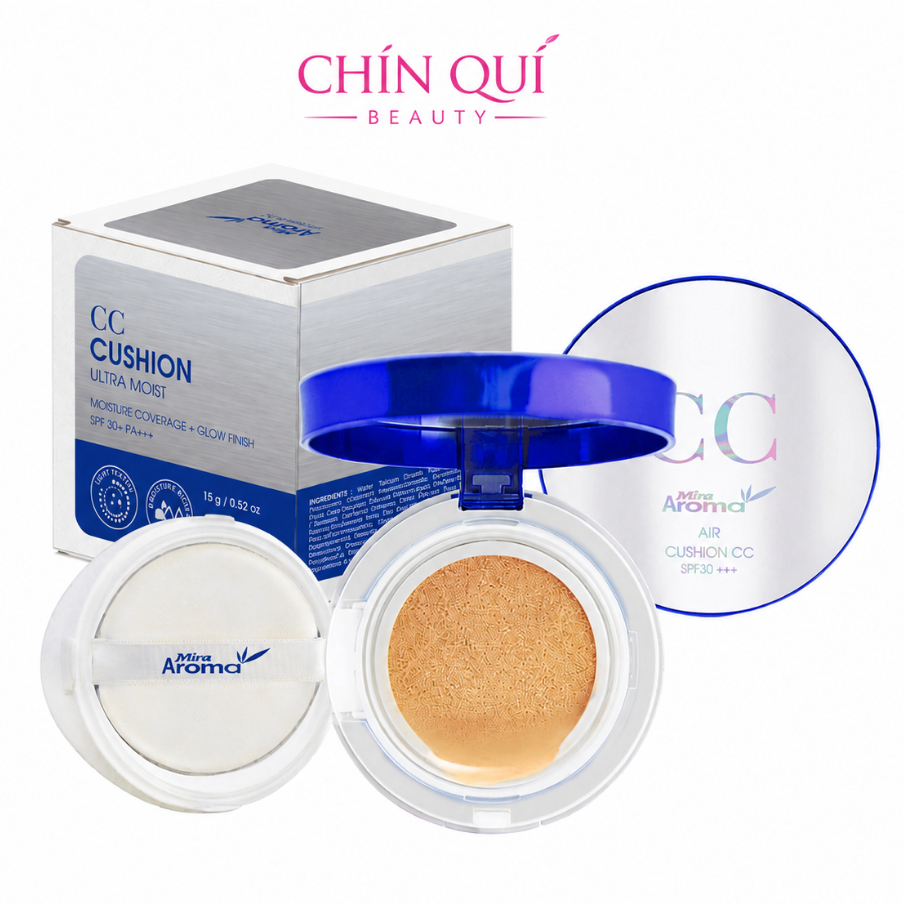 MIRA AROMA CUSHION ULTRA MOIST Phấn Nước Trắng Da, Ngăn Loang Mồ Hôi, Chống Nắng