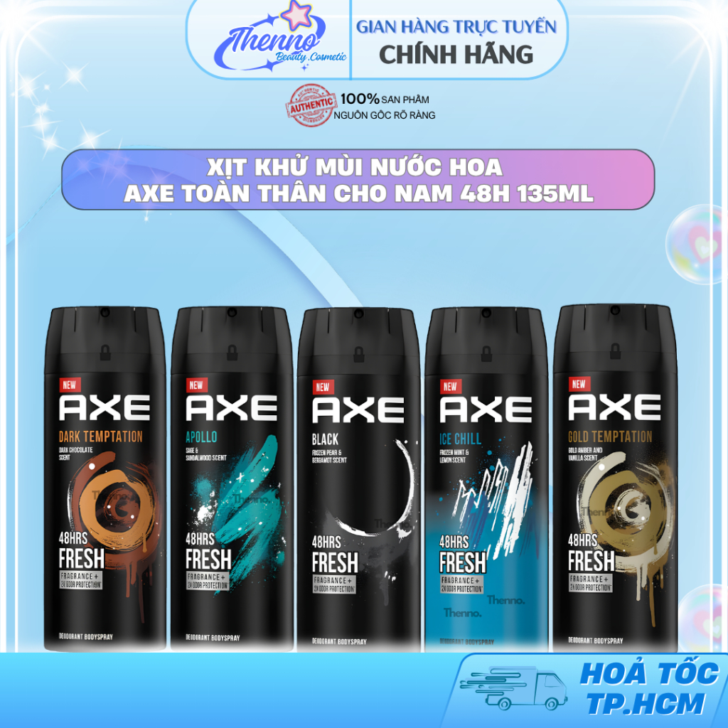 Xịt Khử Mùi Nước Hoa Axe Toàn Thân Cho Nam 48H 135ml