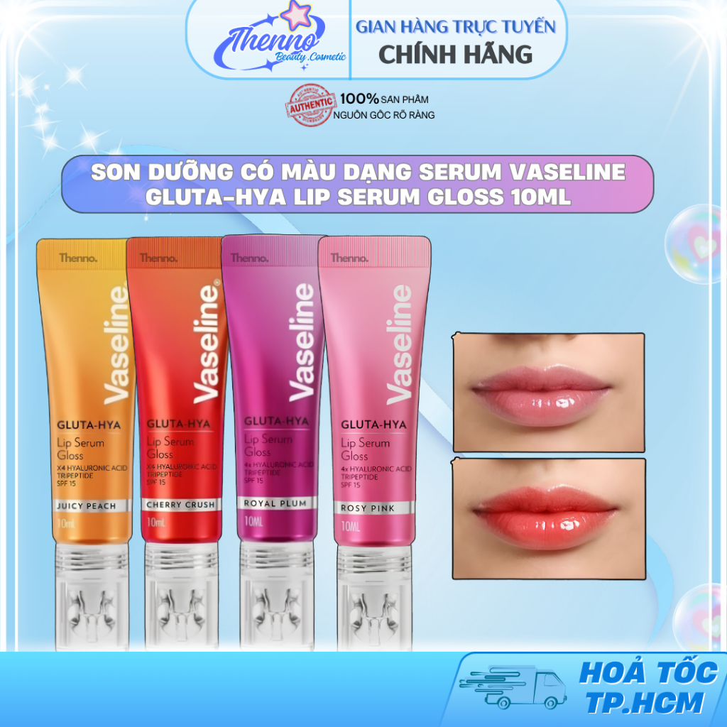 Son Dưỡng Có Màu Dạng Serum Vaseline Gluta-Hya Lip Serum Gloss 10ml Hàn Quốc
