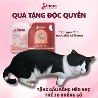 [Tặng Gối Ôm Mèo Nhị Thể 3D Khổng Lồ] - Combo 2 Túi Nước Giặt Finora Hương Nước Hoa Cao Cấp