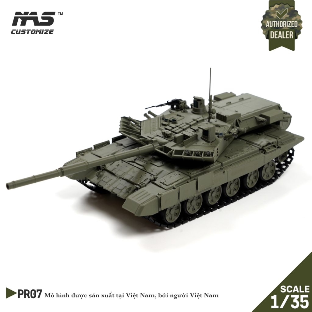 [NAS 1:35] Mô hình xe tăng Nga T-90A Burlak 1/35, Mô hình quân sự lắp ráp xe tăng Nga T90 tỉ lệ 1:35