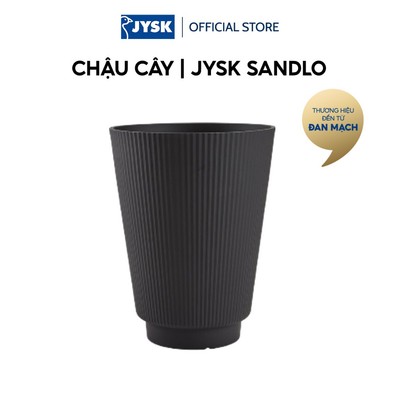 Chậu cây | JYSK SANDLO | nhựa PP | đen | Ø30xC38cm