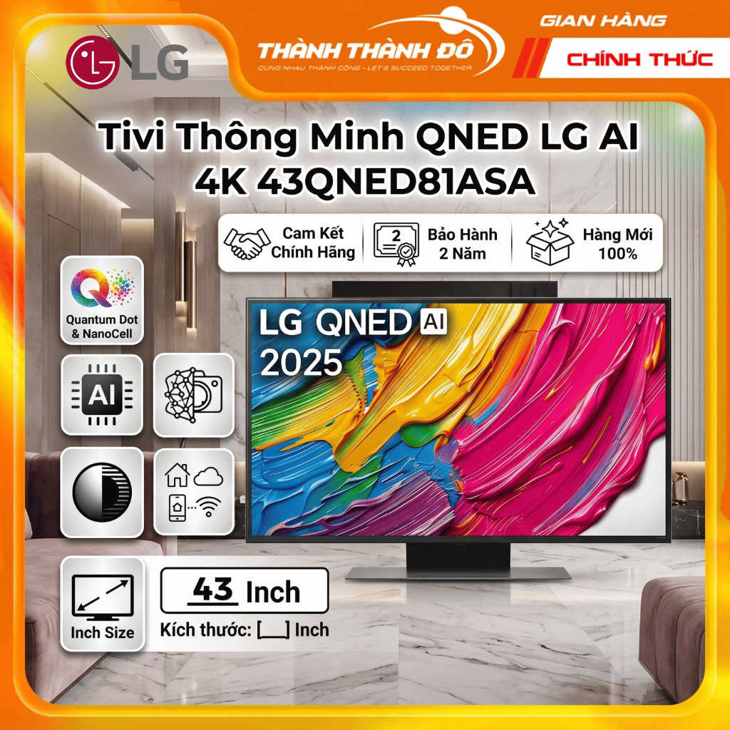 43QNED81ASA Smart Tivi QNED LG AI 4K 43 inch 43QNED81ASA