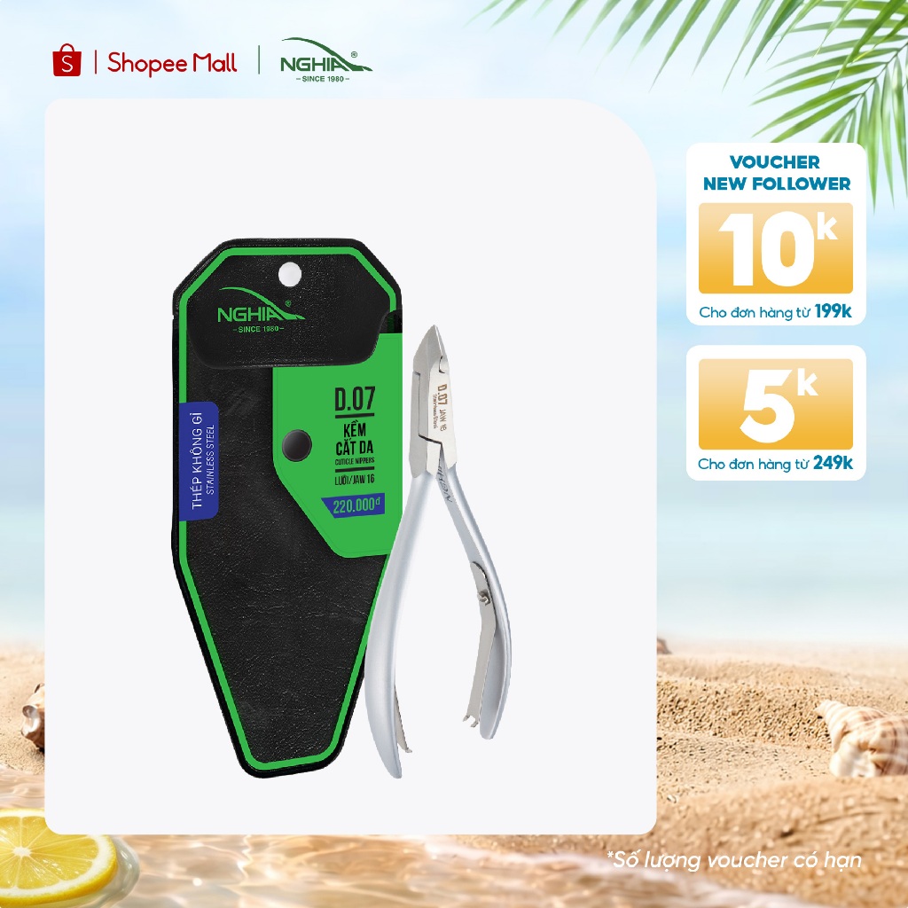 Kềm Cắt Da 2 Chống Thép Không Gỉ Kềm Nghĩa D.07