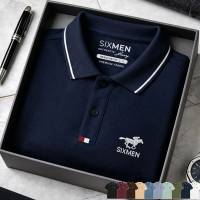Áo polo nam cao cấp SIXMEN [Tặng Kèm Hộp Quà Xịn] vải cá sấu FeelMax thoáng mát - ITALY HORSE