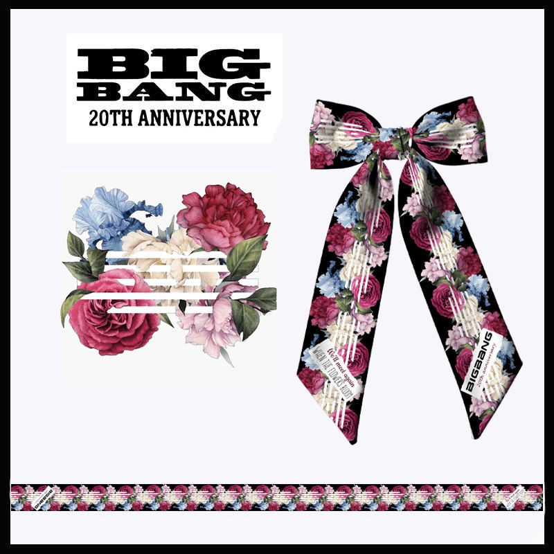 Khăn Twilly BIGBANG FLOWER RÓAD, Khăn BIGBANG - Khăn phụ kiện concert BIGBANG 2026, khăn đa năng, tr