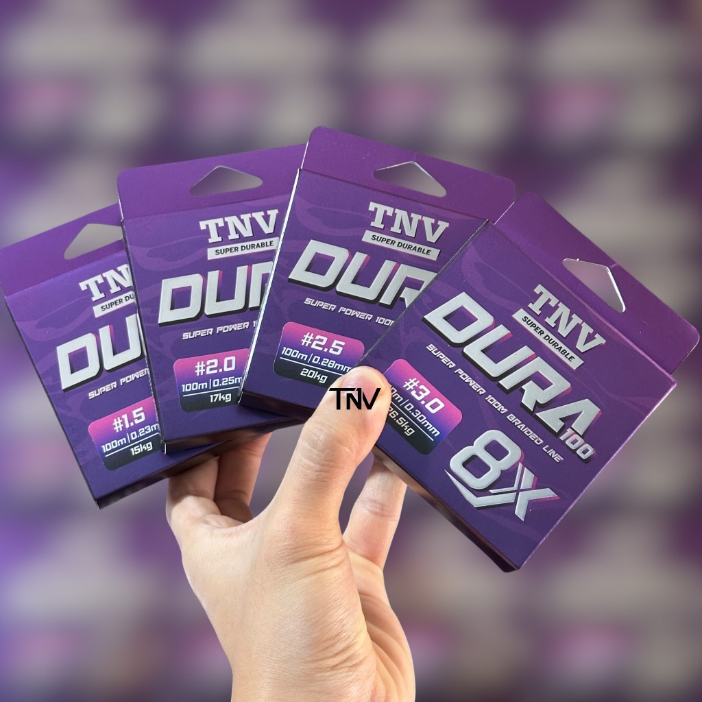 TNV Dura 100 - Dây PE 8X câu lure Dura 100, dây PE giá rẻ