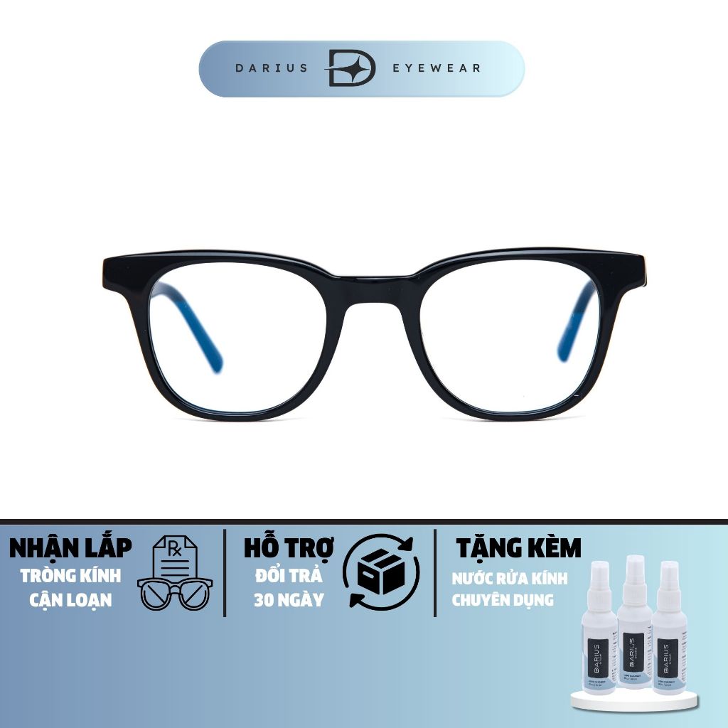 Gọng kính cận loạn MM010 đẹp cao cấp nam nữ thời trang siêu nhẹ Hàn Quốc chống tia UV DARIUS DGM187
