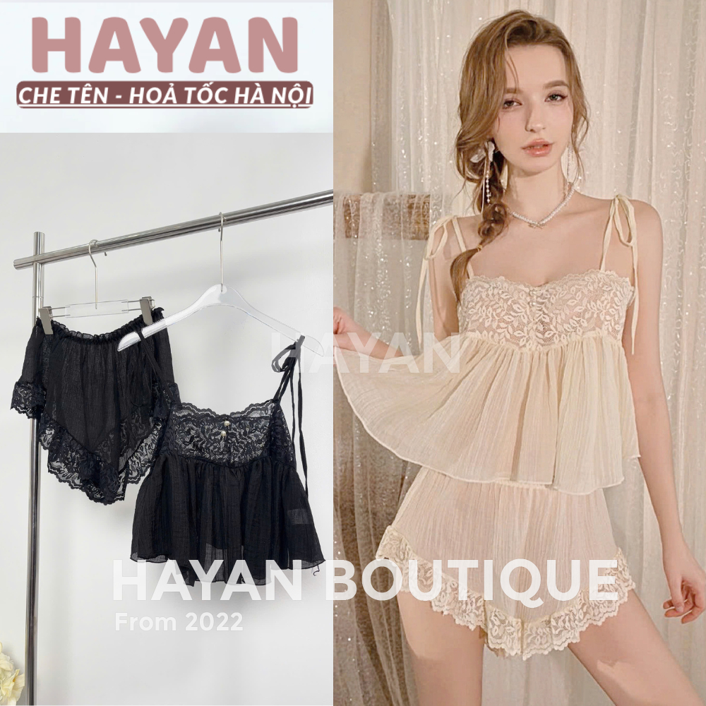 BN1 Bộ ngủ sexy 2s v1 babydoll croptop set đồ ngủ áo và quần xoè hách dáng quyến rũ BN1