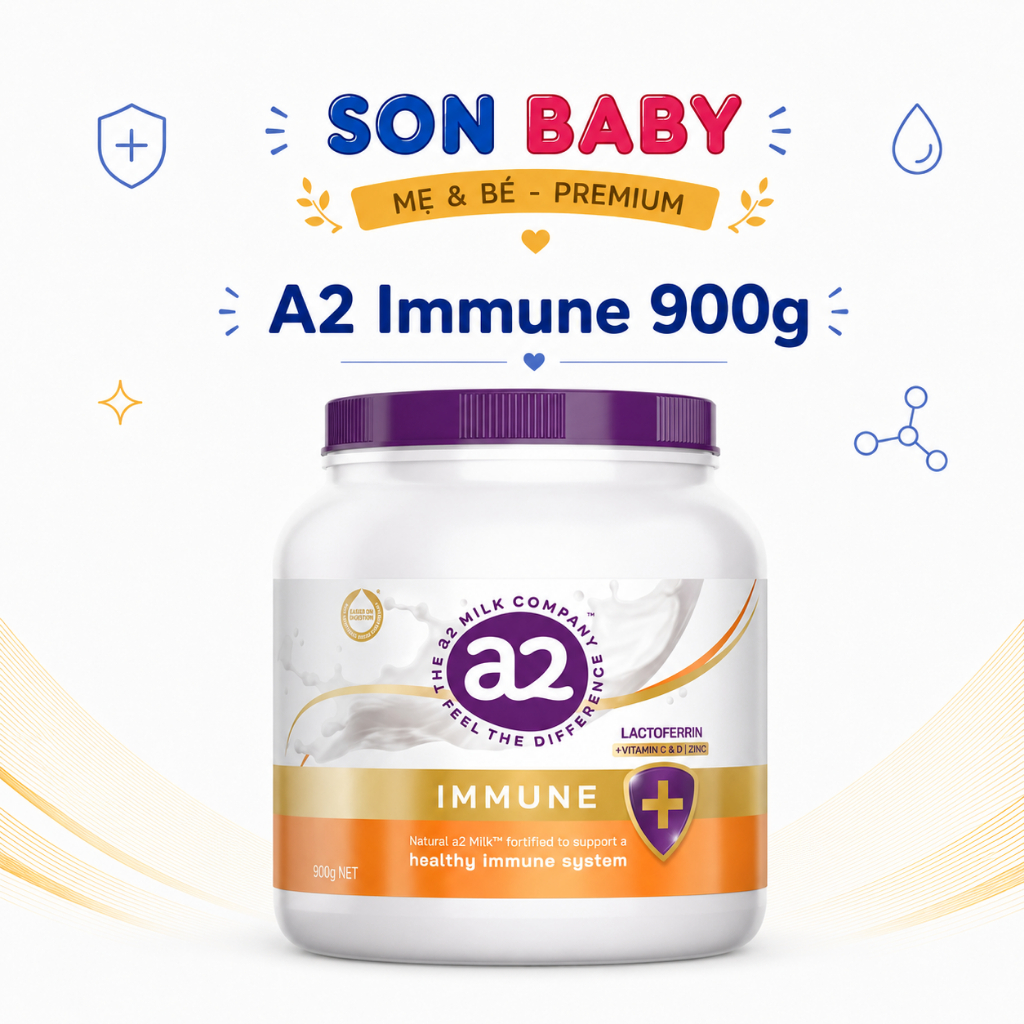 Sữa Dinh Dưỡng A2 Immune Lactoferrin Úc 900g | Đạm A2, Lactoferrin, Canxi | Son Baby