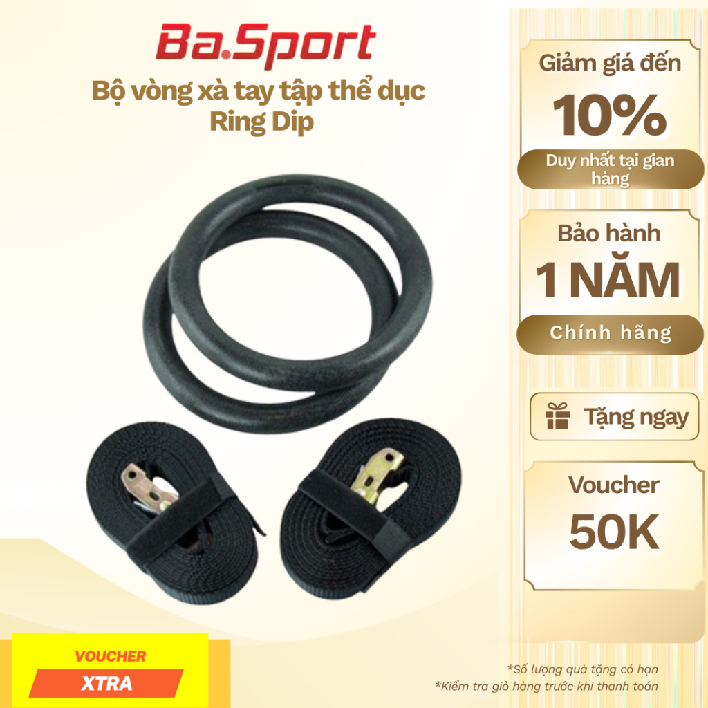 (1 Đôi)Bộ 2 Vòng Treo Gymnastic Rings Hỗ Trợ Tập Dip Với Xà Đơn, GYM Ring Ngoài Trời