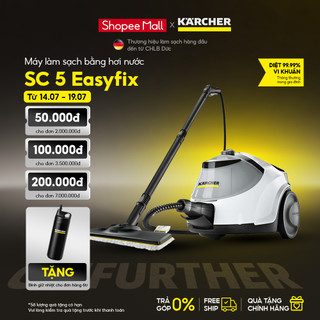 Máy làm sạch bằng hơi nước Karcher SC 5 Easyfix EU công suất nhiệt 2200w với hiệu quả làm sạch 150 m2