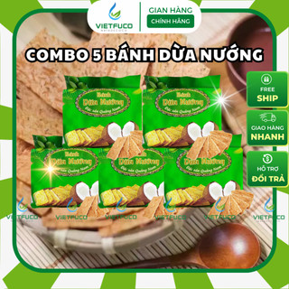 Combo 5 Túi Bánh Dừa Nướng Bảo Linh Đặc Sản Quảng Nam ( 5 x 150g ) Vietfuco