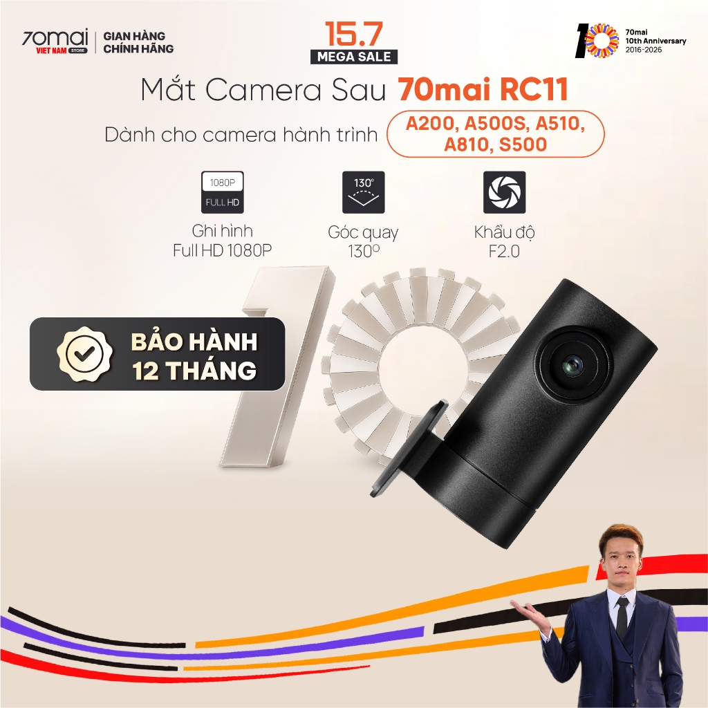 Mắt camera sau 70mai RC11 cho camera hành trình 70mai A810, A510, A200, A800S, A500S, A400