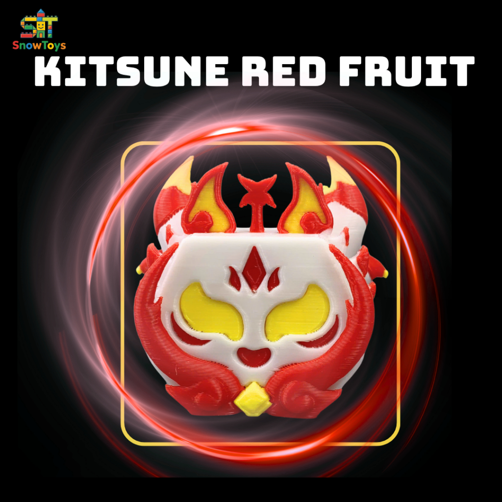 Trái Ác Quỷ Kitsune Red Fruit Blox Fruits in 3D - Mô Hình Độc Đáo Cho Bé