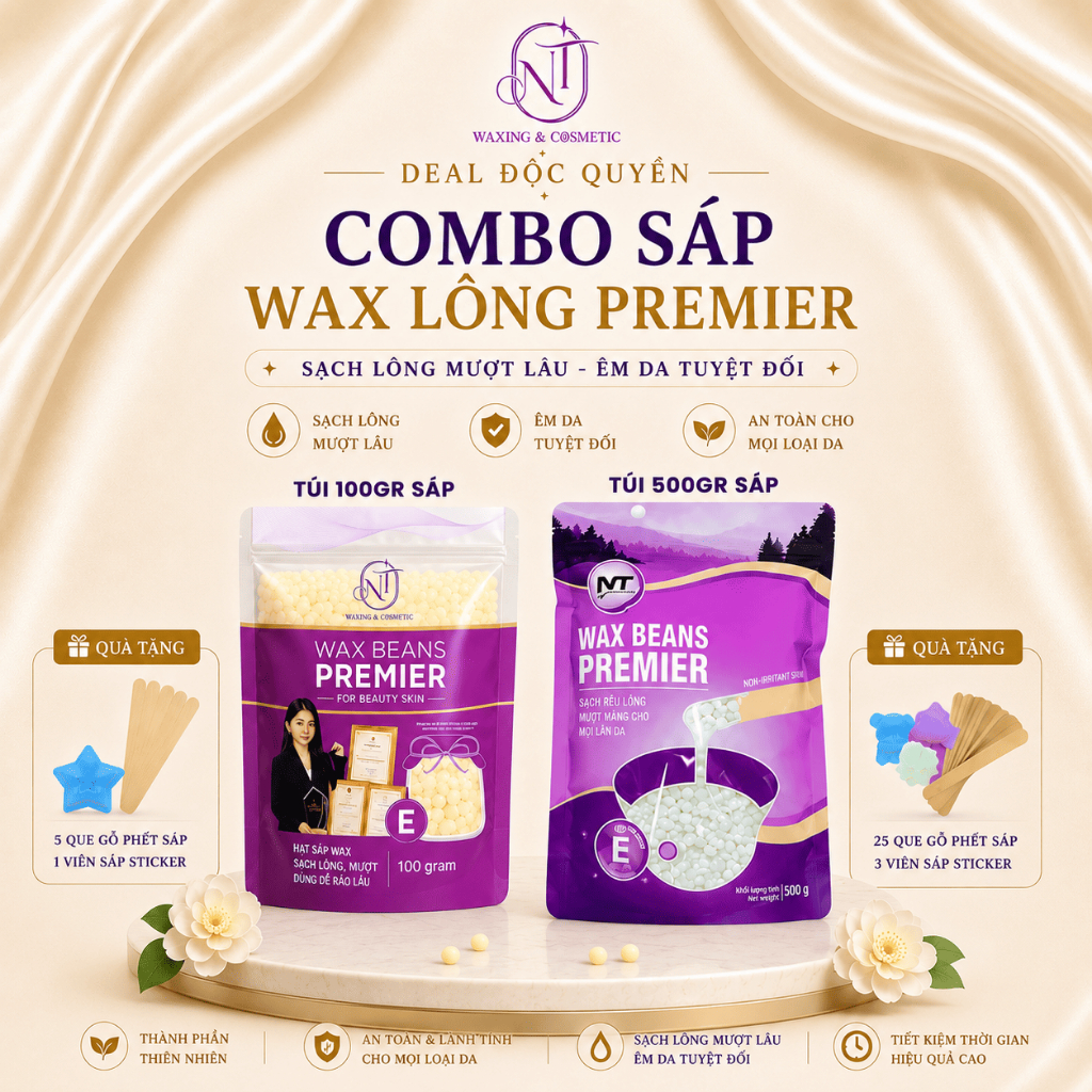Sáp Wax Lông Premier, Sáp Wax Lông Nóng Siêu Bám Lông Cao Cấp NT WAXING
