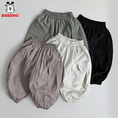 Quần dài bé trai BOBDOG quần gió  cho bé chất vải cản gió tránh nước cho bé