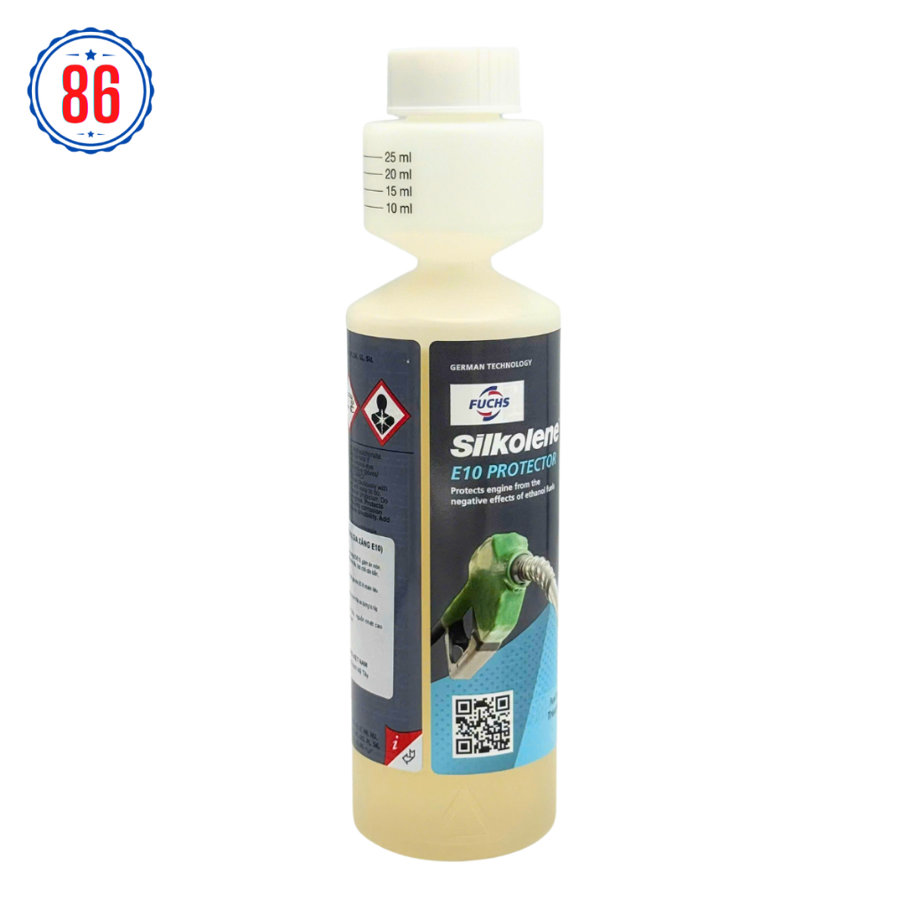 Fuchs Silkolene E10 Protector 250ML,phụ gia ổn định xăng E10 Sản xuất tại Anh