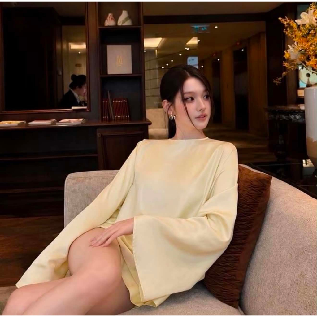 (BIGSIZE) VN128 SET ÁO LỤA SANG CHẢNH BASIC QUÝ PHÁI PHỐI CHÂN VÁY CHỮ A NHẸ NHÀNG BY CARROTSHOP | BigBuy360 - bigbuy360.vn