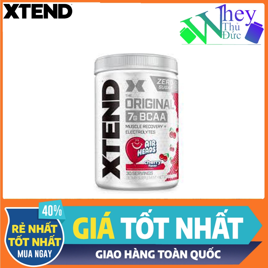 XTEND BCAA Sport 345g (30 Servings) Chính Hãng vị Mâm Xôi - 7g BCAA, Điện Giải, Hỗ Trợ Phục Hồi Cơ