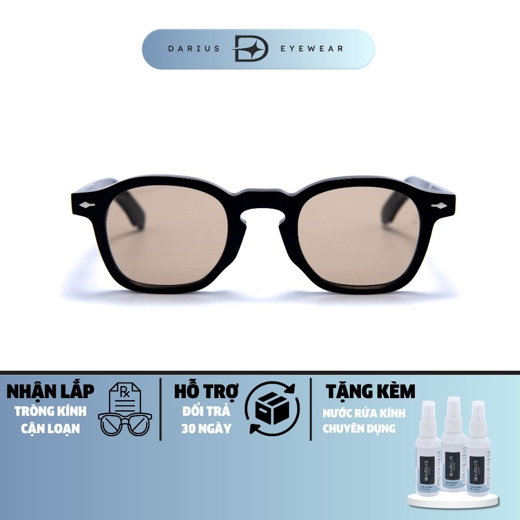 Gọng kính JMM ZEPPHIRIN 47 dáng kính vuông to tròng kính chống tia UV cao cấp DARIUS DJMM04