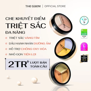 THE SAEM Che khuyết điểm triệt sắc che phủ cao Cover Perfection Triple Pot Concealer