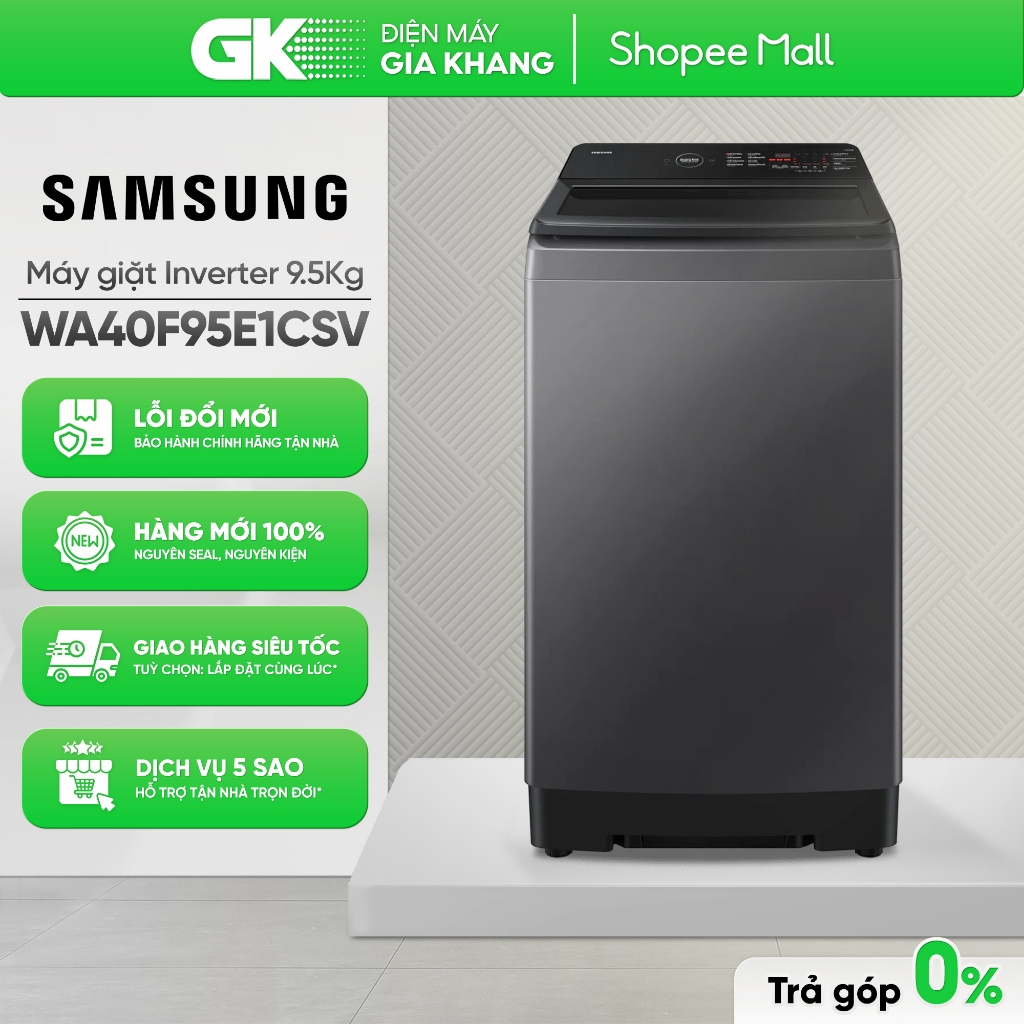 WA40F95E1CSV | WA95CG4545BDSV - Máy giặt Samsung Ecobubble Inverter 9.5 kg WA40F95E1CSV [Toàn Quốc]