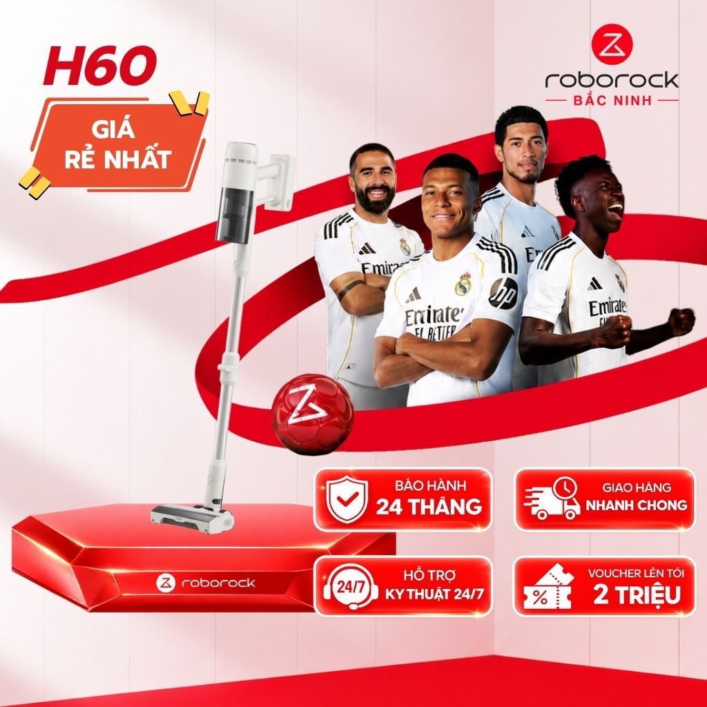 [GIÁ RẺ NHẤT] Roborock H60/ H60 Ultra | Máy hút bụi cầm tay không dây | Lực hút 115AW