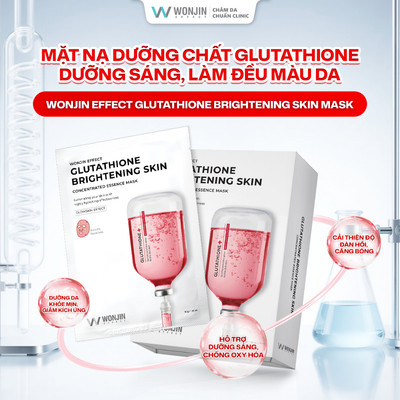 Hộp 10 Mặt Nạ Dưỡng Sáng, Làm Đều Màu Da Wonjin Effect Glutathone Brightening [EF]