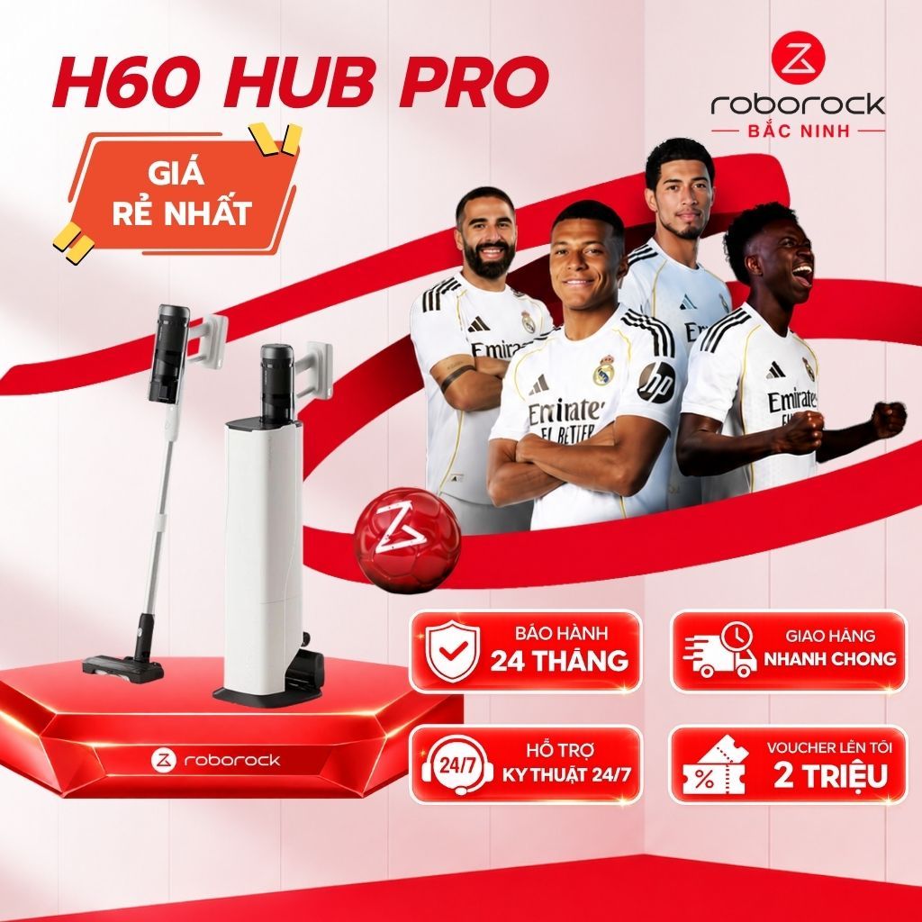 [GIÁ RẺ NHẤT] Roborock H60 Hub Pro/ H60 Hub Ultra/ H60 Ultra | Máy hút bụi cầm tay| Lực hút 170AW