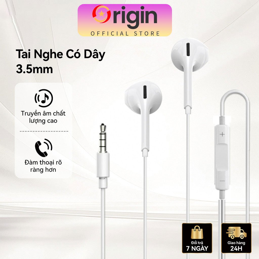 Tai nghe có dây nhét tai GOTECA jack tròn 3.5mm có micrô và tai nghe điều khiển âm lượng cho điện thoại laptop pc