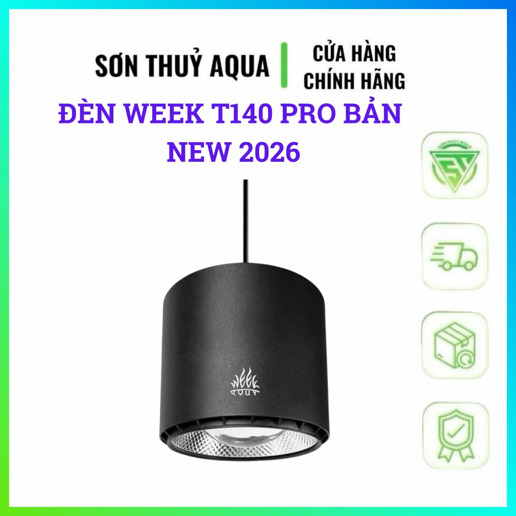 Đèn rọi thuỷ sinh Week Aqua T90 -  T140 Pro -90w bản NEW 2026