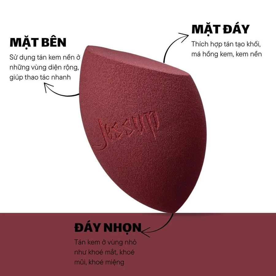 Mút Trang Điểm JESSUP Miracle Foundation Concealer Sponge J05 Vát Một Bên