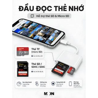 ĐẦU ĐỌC THẺ NHỚ ĐA NĂNG CHO ĐIỆN THOẠI, TABLET, LAPTOP (LIGHTNING / TYPE-C / USB)