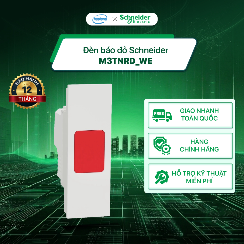 Đèn báo đỏ Schneider M3TNRD_WE  AvatarOn A Series - Size S - Màu trắng
