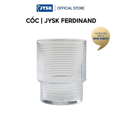 Cốc | JYSK FERDINAND | thủy tinh | trong suốt | Ø8xC10cm | 330ml